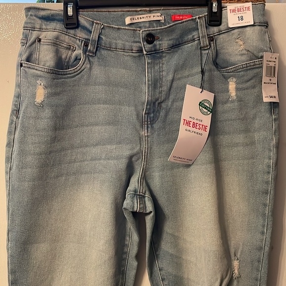 Celebrity Pink The Bestie Size 18 Mid Rise Girlfriend Jeans - Picture 4 of 6